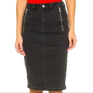 Marc By Marc Jacobs Stone Wash Denim Pencil Skirt